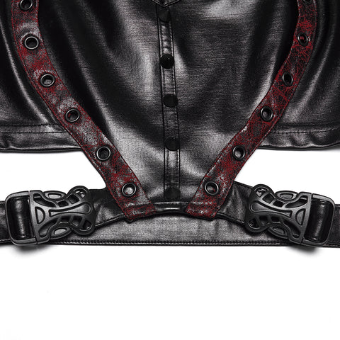Cyberpunk leather top