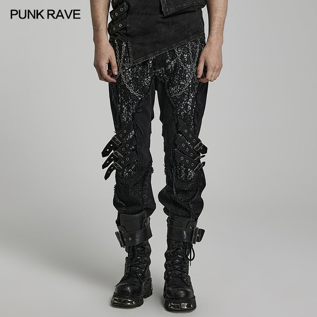 Punk splicing pants