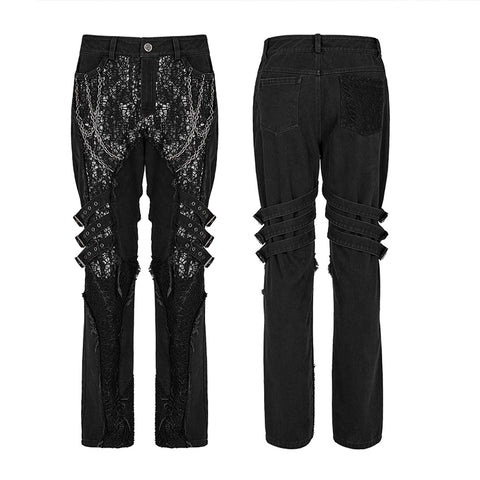 Punk splicing pants