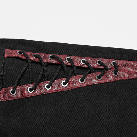 Punk spider mesh pants