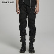 Goth distressed streetwear pants