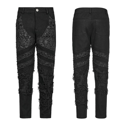 Goth distressed streetwear pants