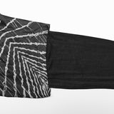 Cyber knit false two-piece trousers