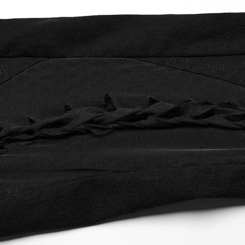 Punk burnt pattern hollow  trousers