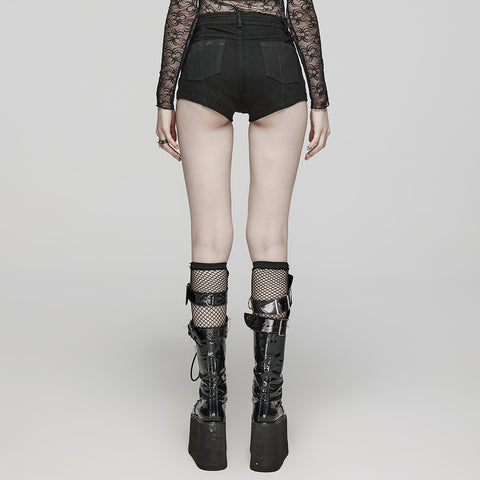 Punk Metal ring shorts