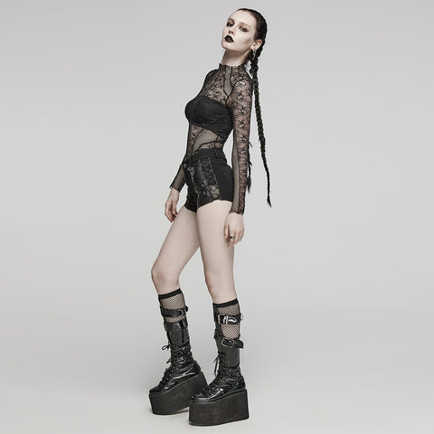 Punk Metal ring shorts