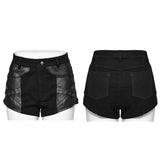 Punk Metal ring shorts