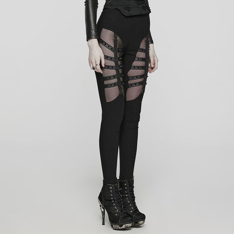 Punk Sexy split hollow leggings