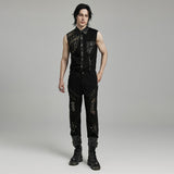 PUNK Irregular Structure Hollow Pants