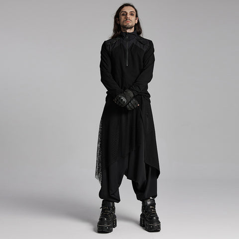 Dark punk hanging crotch pants