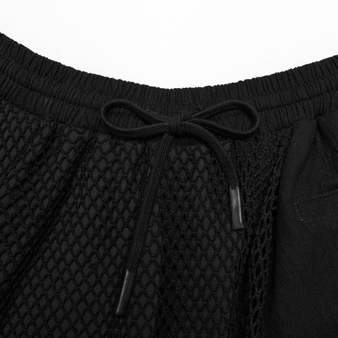 Dark punk hanging crotch pants