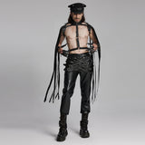 Punk street leather pants