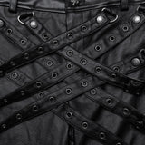 Punk street leather pants