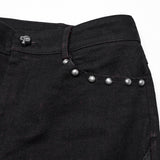Punk hollow structured flared pants