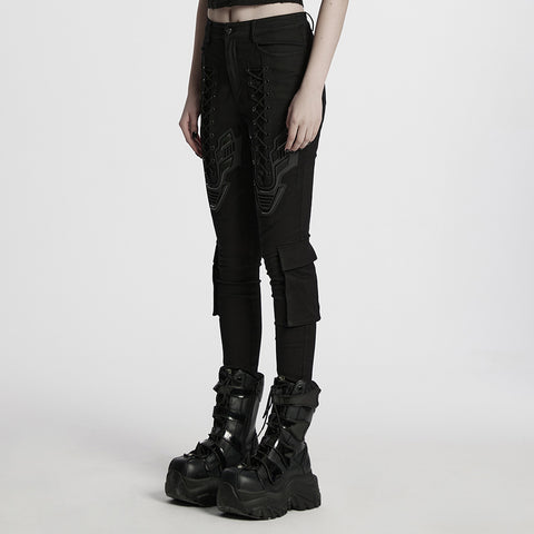 Cyberpunk eye-catching tight leggings