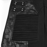 Punk street cracked leather pants