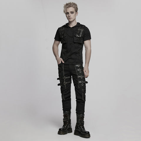 Metal punk stretch pants
