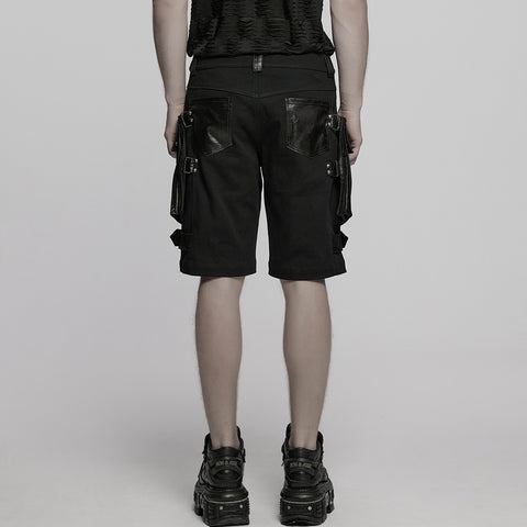Punk oversized wrinkled shorts