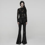 Goth Flared Skirt Pants