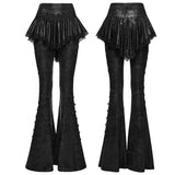 Goth Flared Skirt Pants