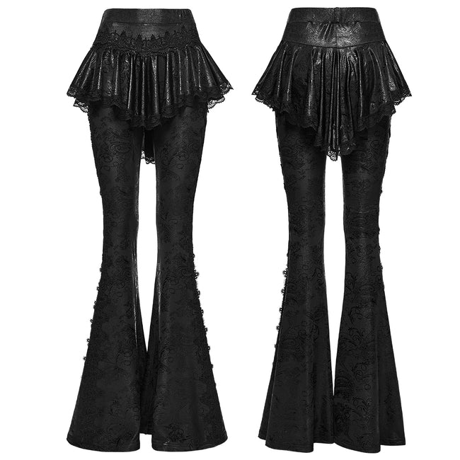Goth Flared Skirt Pants