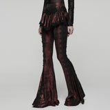 Goth Flared Skirt Pants