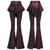 Goth Flared Skirt Pants
