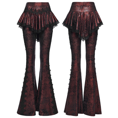 Goth Flared Skirt Pants