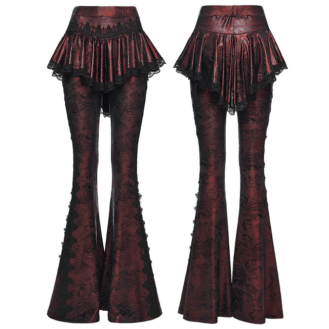 Goth Flared Skirt Pants