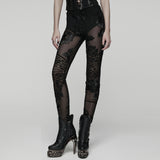 Goth Floral Lace Leggings