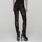 Goth Floral Lace Leggings