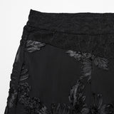 Goth Floral Lace Leggings