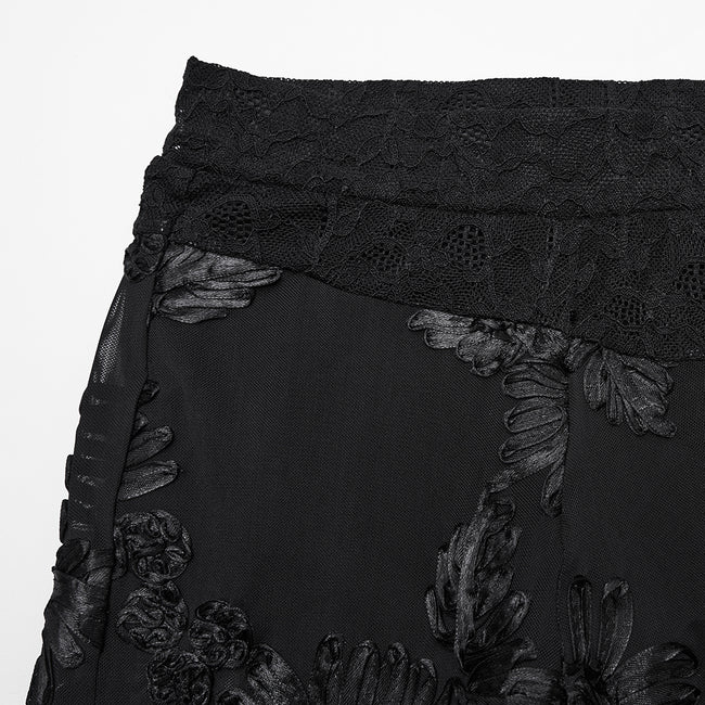 Goth Floral Lace Leggings