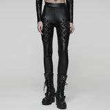 Punk Woven-Cross Leggings
