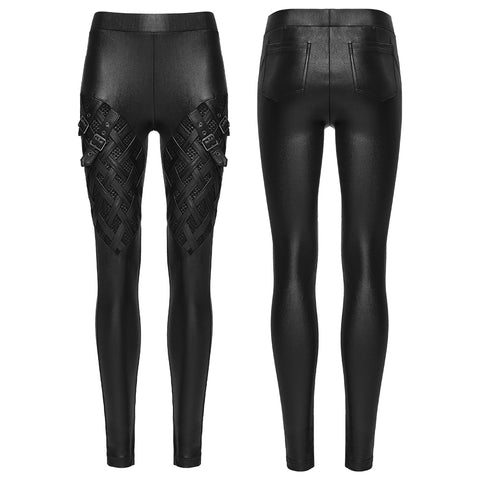 Punk Woven-Cross Leggings