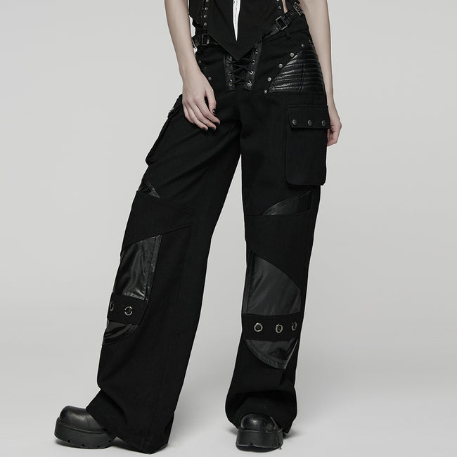 Punk Low-waist Wide-Leg Pants