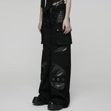 Punk Low-waist Wide-Leg Pants