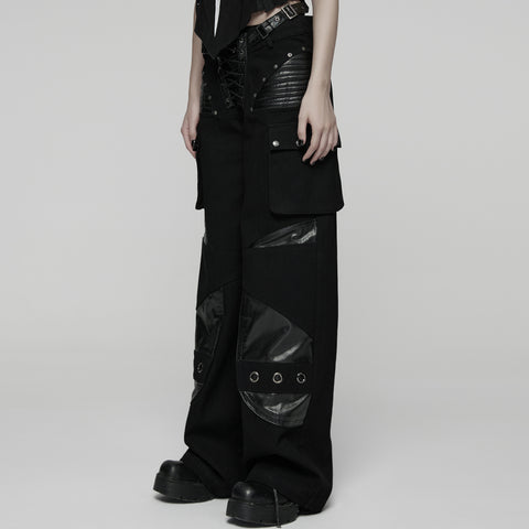Punk Low-waist Wide-Leg Pants