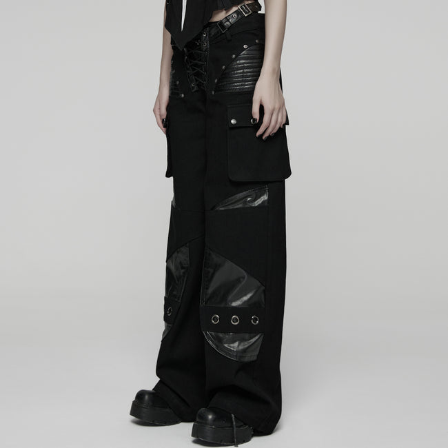 Punk Low-waist Wide-Leg Pants