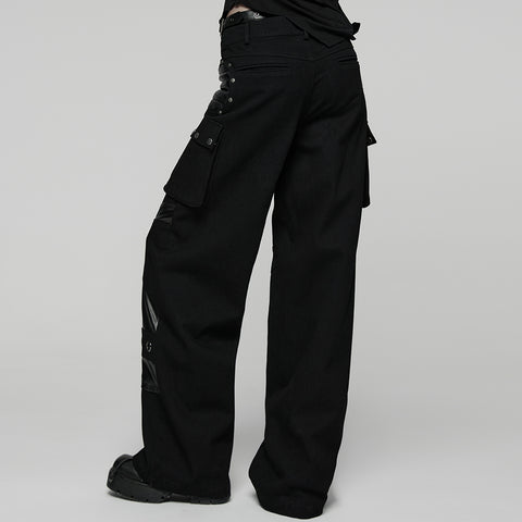 Punk Low-waist Wide-Leg Pants