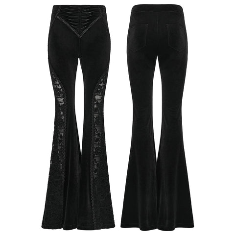 Goth Velvet Flared Trousers