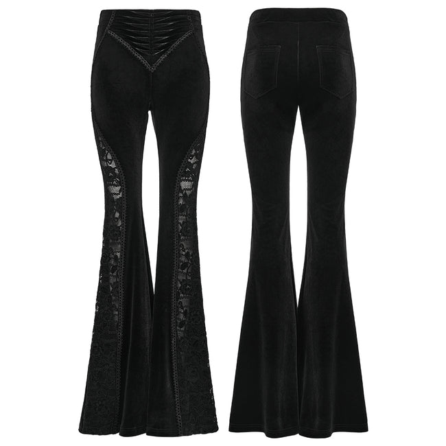 Goth Velvet Flared Trousers