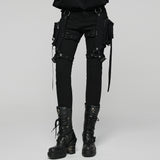 Punk Detachable Leg Pockets Leggings