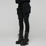 Punk Detachable Leg Pockets Leggings