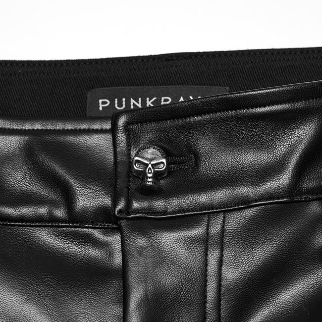 Cyberpunk straight leather pants