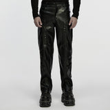 Cyberpunk straight leather pants