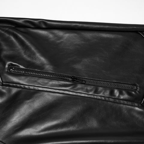 Cyberpunk straight leather pants