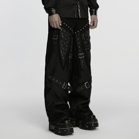 Punk street rock straight pants
