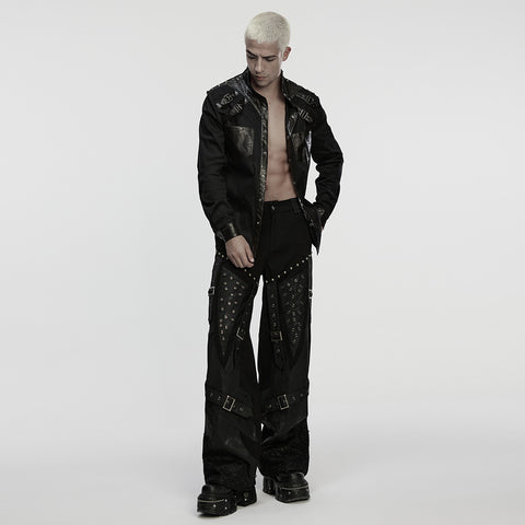 Punk street rock straight pants
