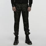 Punk mottled printed pants